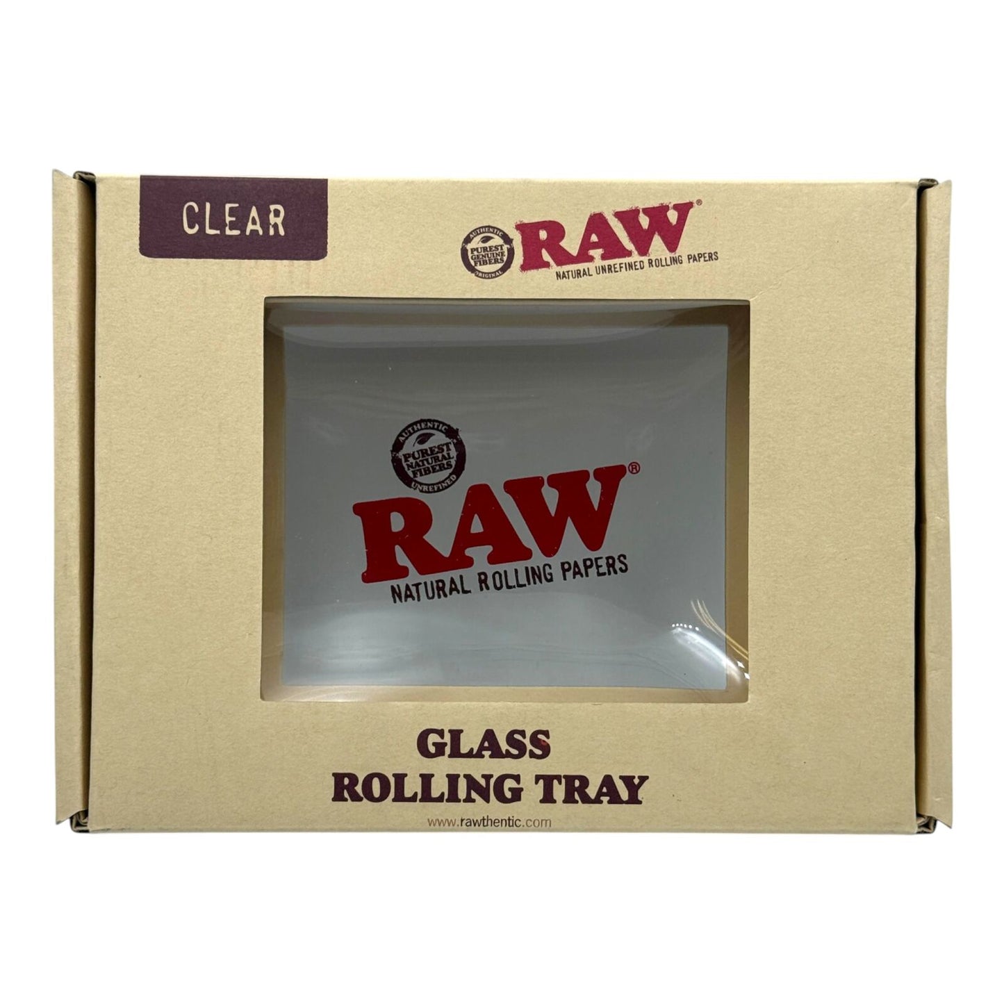 RAW Clear Glass Rolling Tray 15 x 10 cm Thick Glass Design Original RAW Branded
