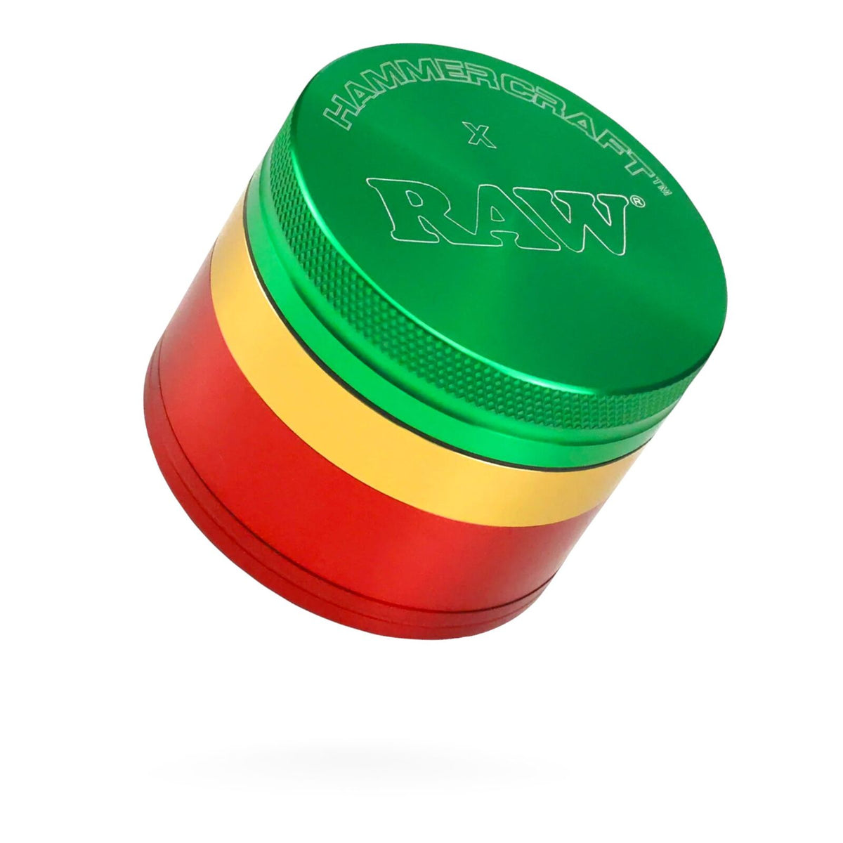 RAW x Hammercraft Rasta 2 Inch Small Aluminium 4 Piece Grinder Herb 4.8 x 4.3cm