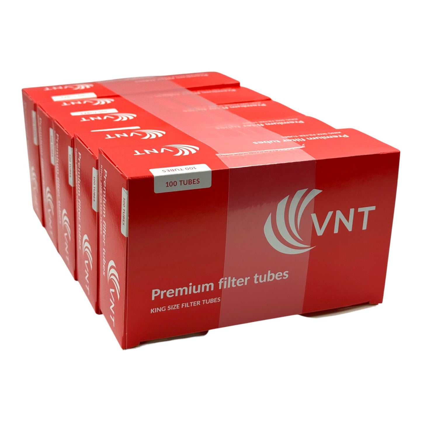 500x VNT Premium Filter Tubes King Size Red Smoking