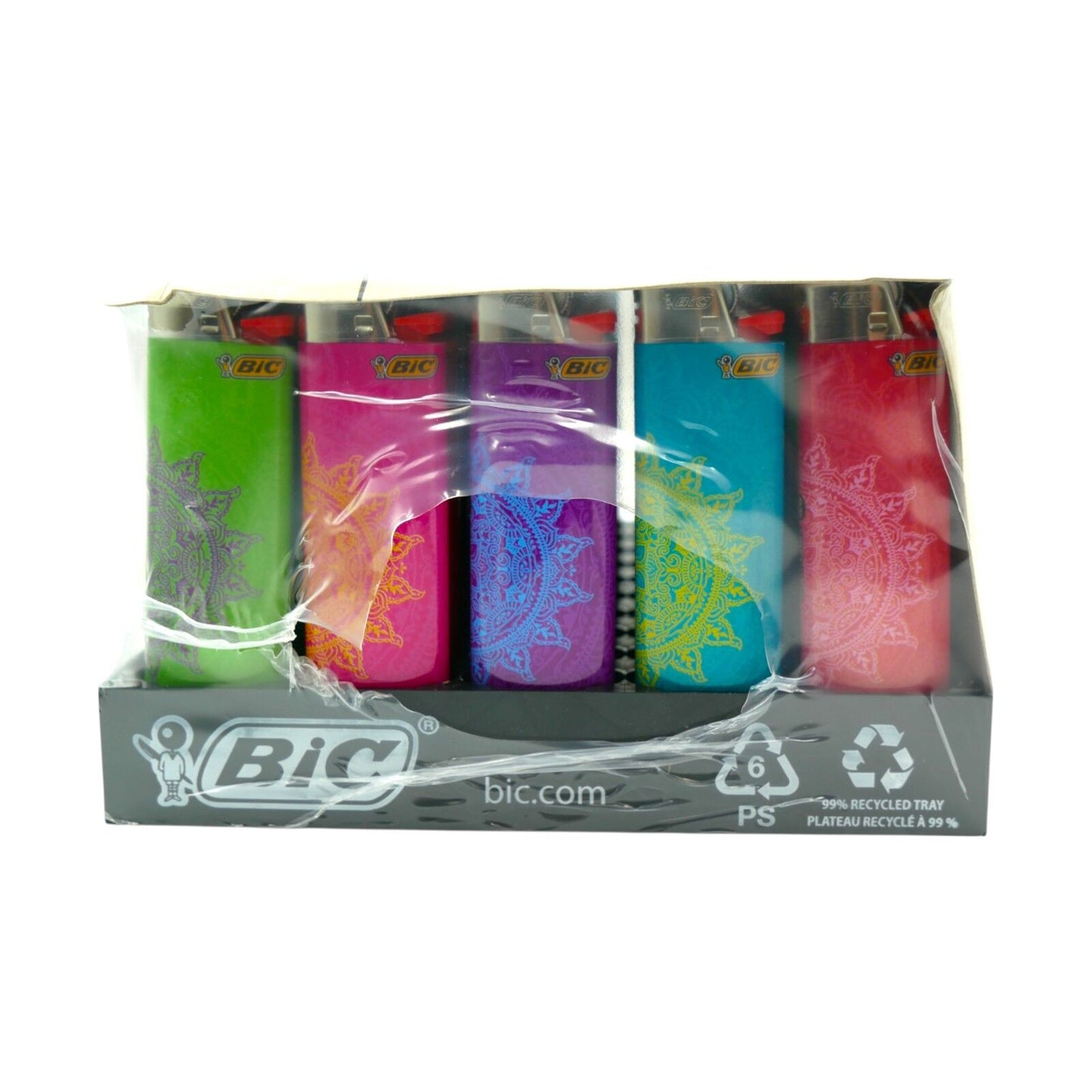 50x BIC Maxi Mandala Lighters Special Edition Pocket Lighters