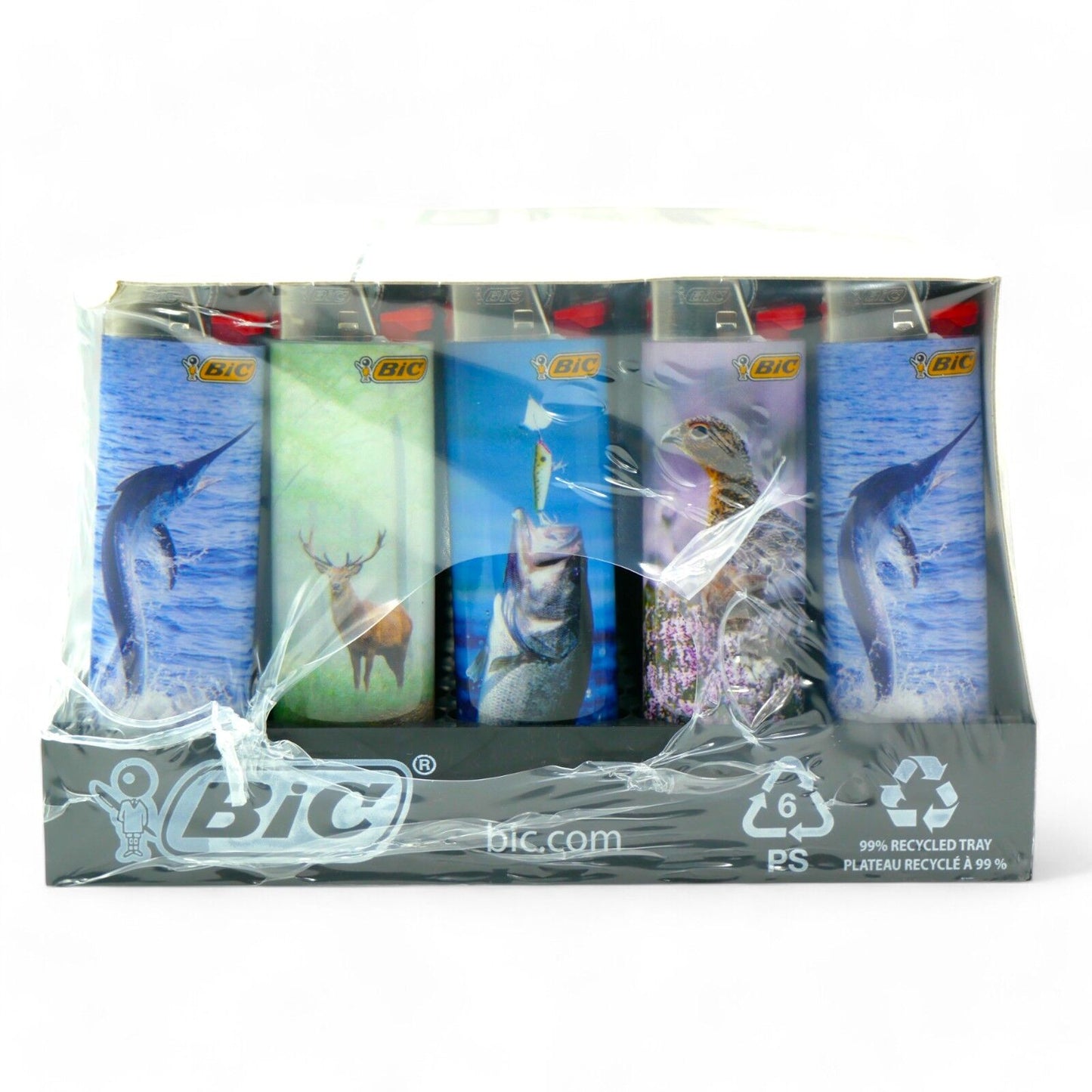 50x BIC Maxi Neon Print Lighters Special Edition Pocket Lighters