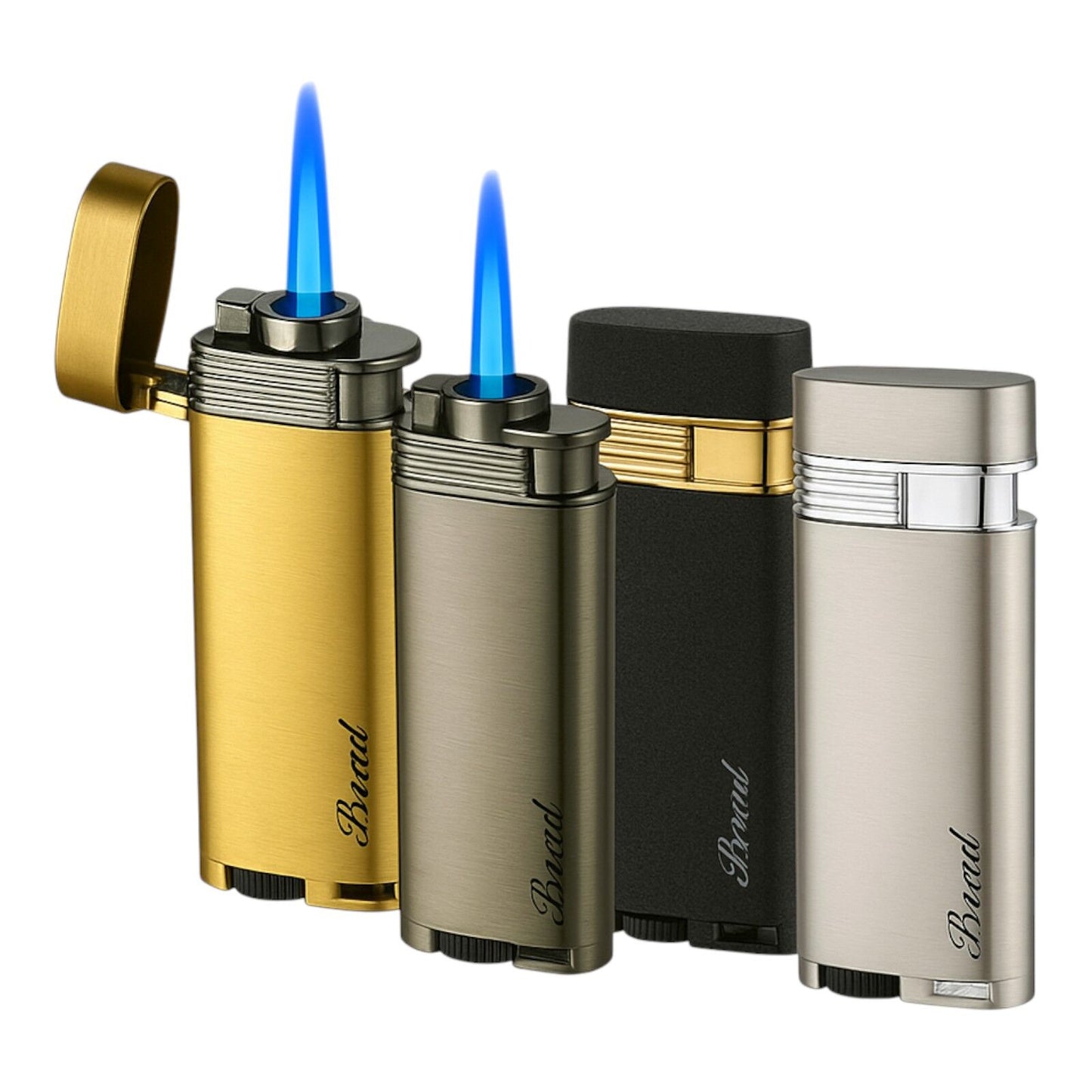Broad Slim Gold Jet Lighter