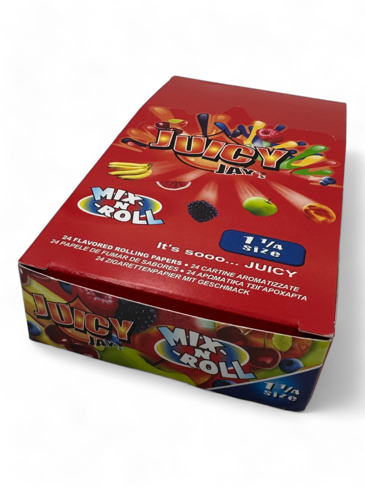 Box of 24 Juicy Jays Mix Flavoured 1 1/4 Rolling Papers