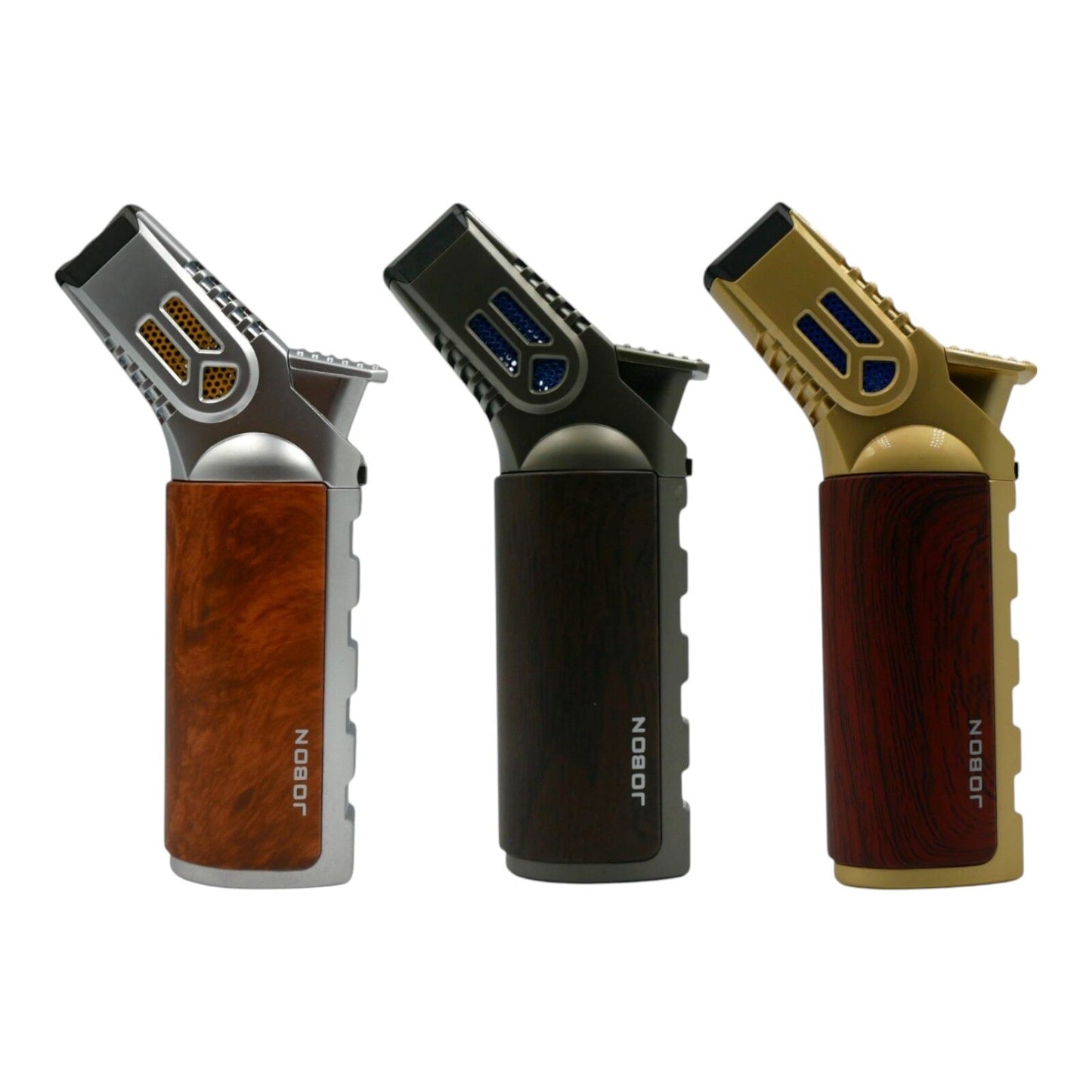 Jobon Golden Red 4 Flame Jet Windproof Refillable Lighter