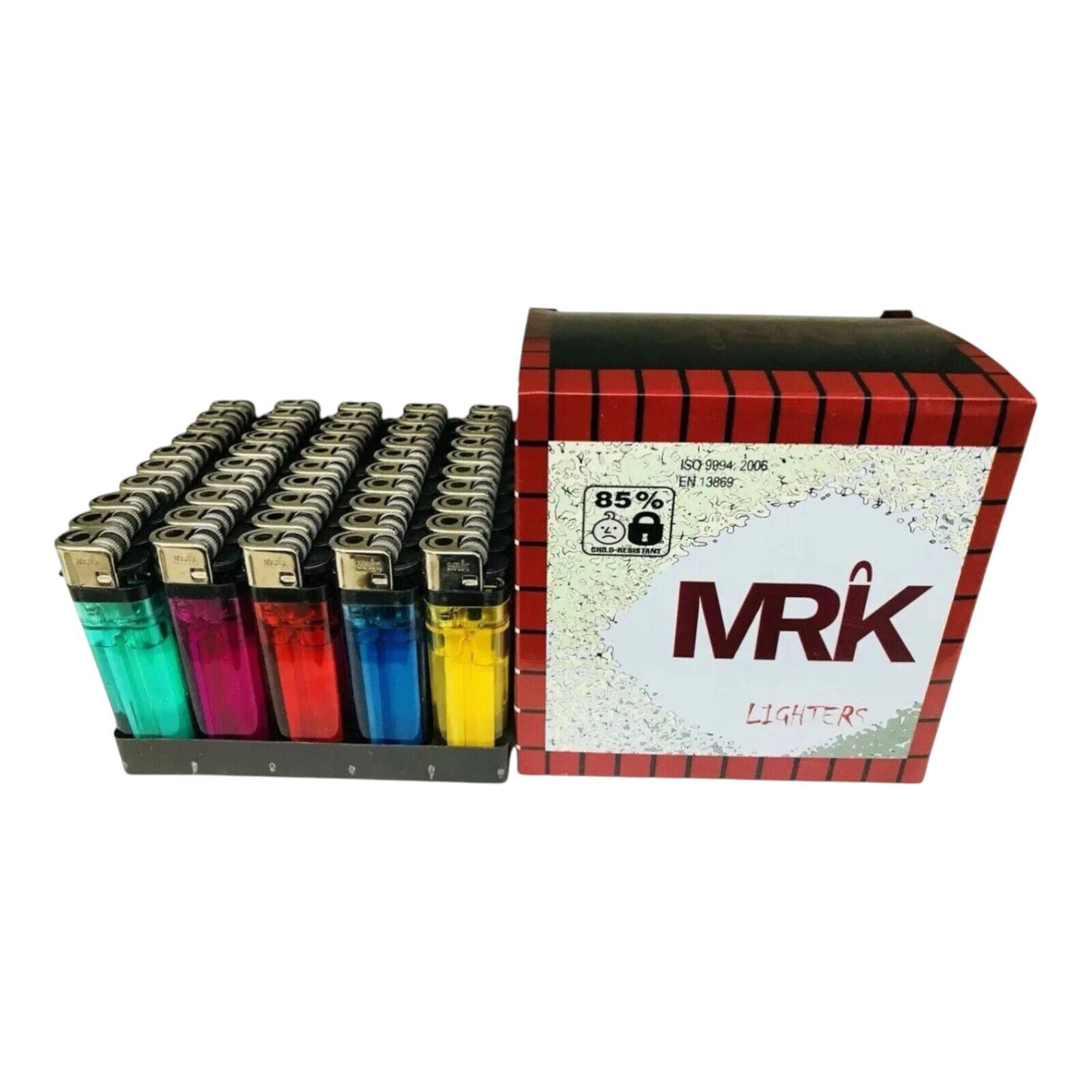 100 x Disposable Cigarette Lighters Durable Good Quality Bulk Assorted Colours