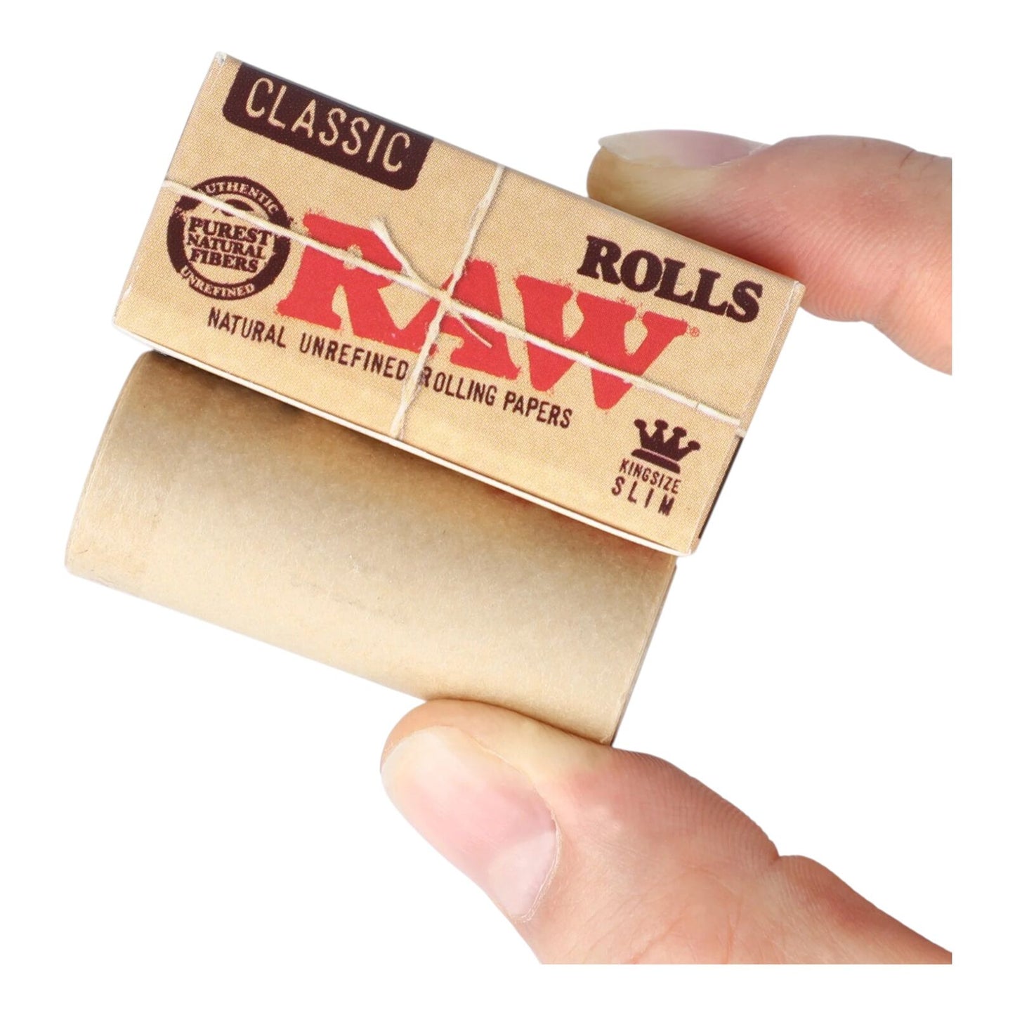 Box of 24 RAW Classic King Size Slim Paper Rolls 5 Metre