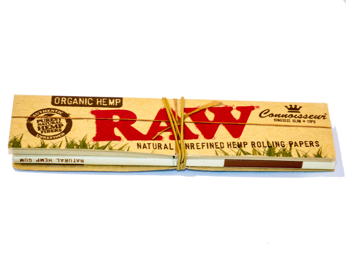 RAW King Size Slim with Tips Organic Hemp Rolling Papers