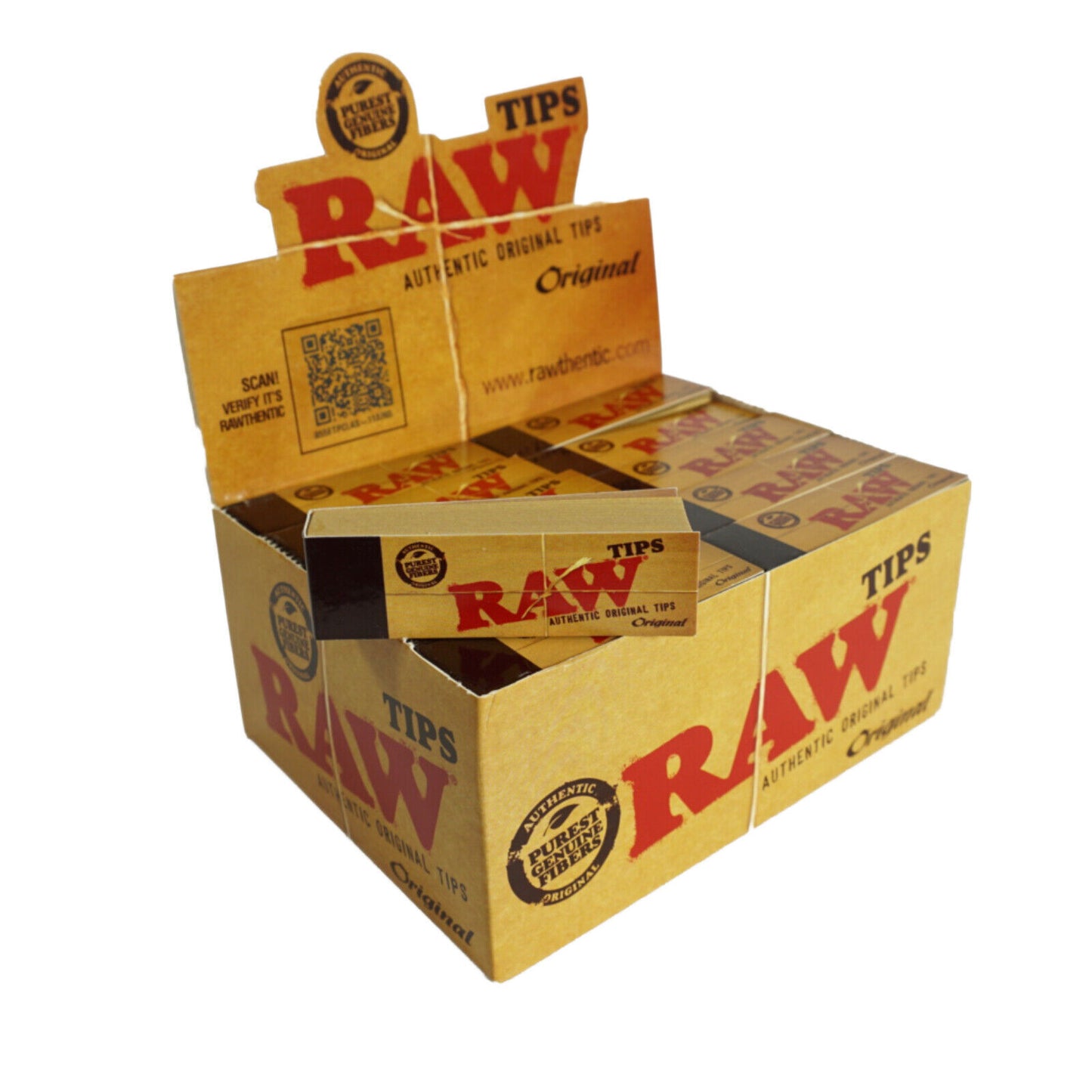 RAW Original Tips Natural Paper Filter (50 Tip Booklets)