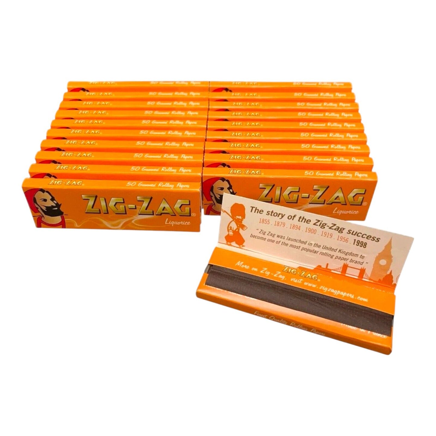 BOX of 50 Zig Zag Liquorice Rolling Papers 2500 Leaves