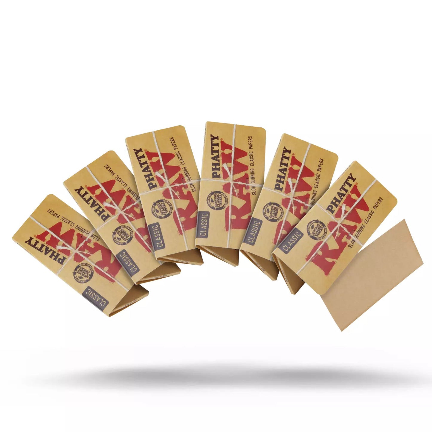 1 x RAW Classic Phatty Creaseless Rolling Paper Slow Burning Papers - 32 Leaves