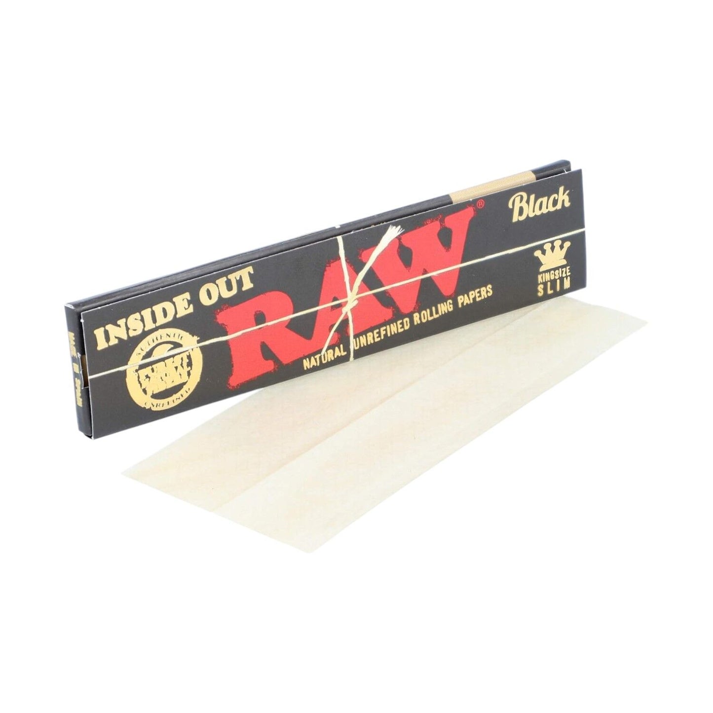 RAW Black Inside Out King Size Slim Rolling Papers for Backrolling