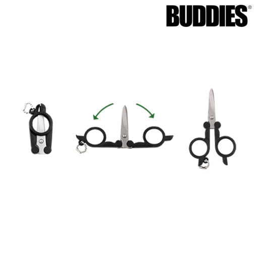 Buddies Folding Scissors Portable Pocket Scissors with Keychain