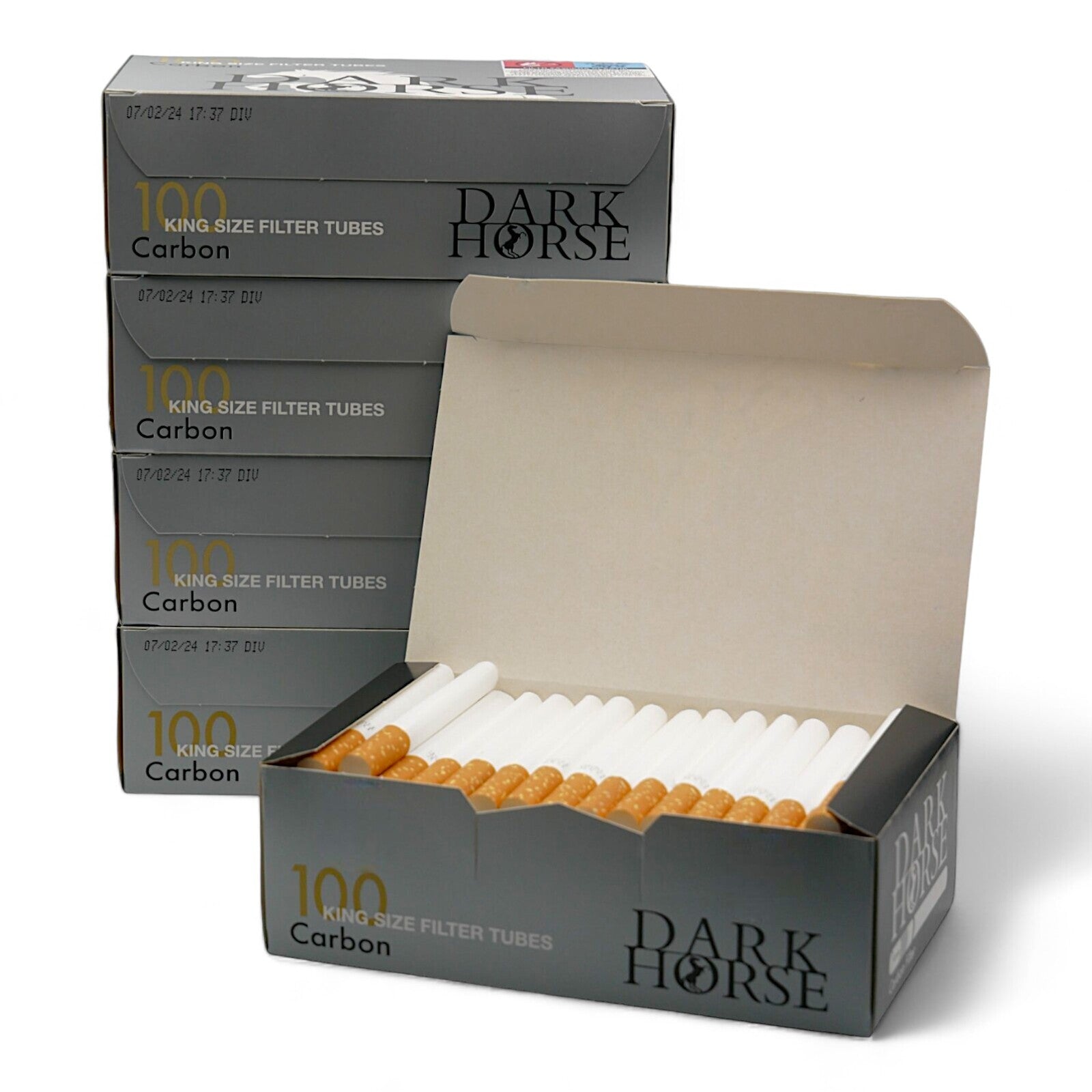 tobacco filter sizes 500x Dark Horse Carbon Filter Tubes King Size – Your Smoke