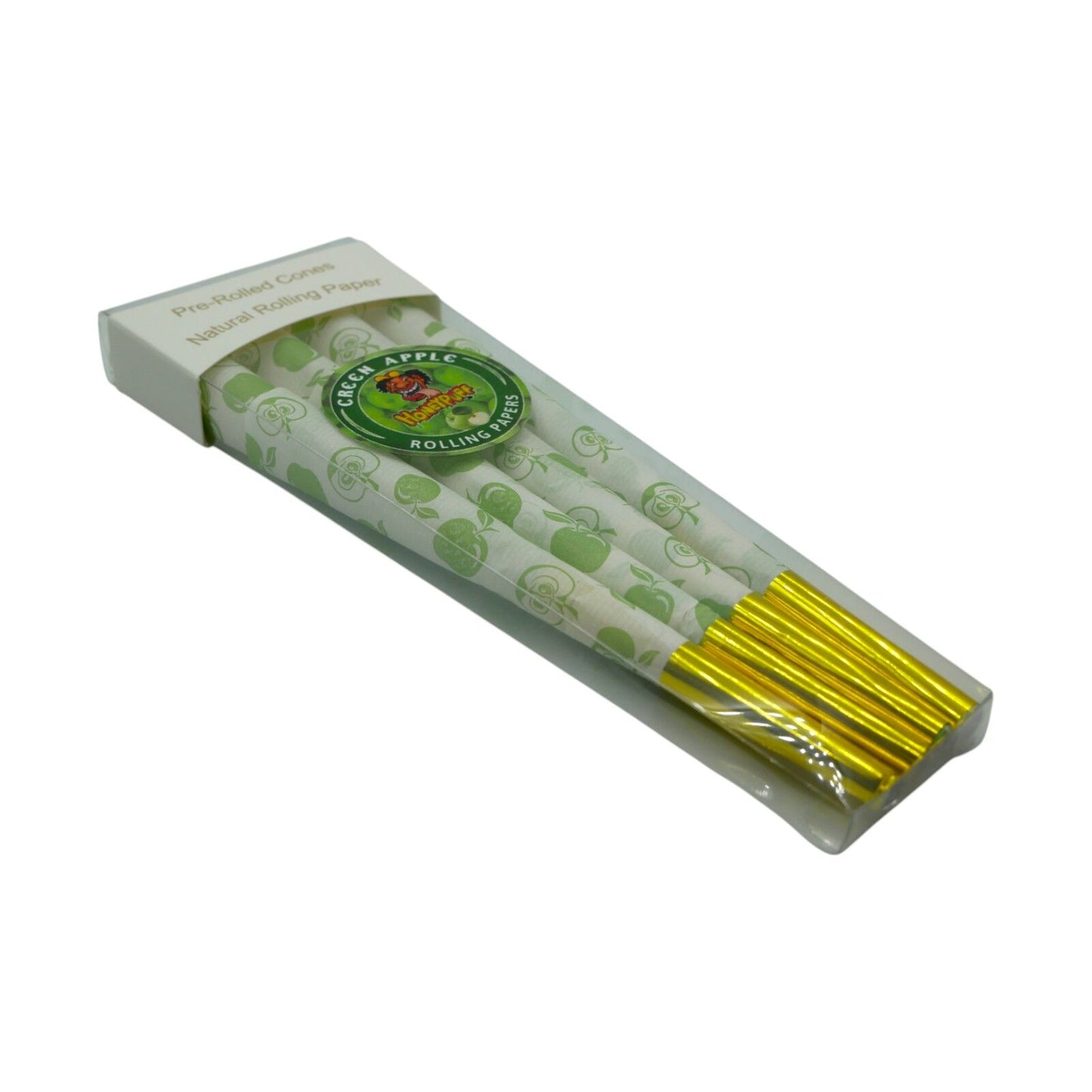 Honeypuff Green Apple King Size Classic Pre Rolled Cones Rolling Paper - 8 Cones
