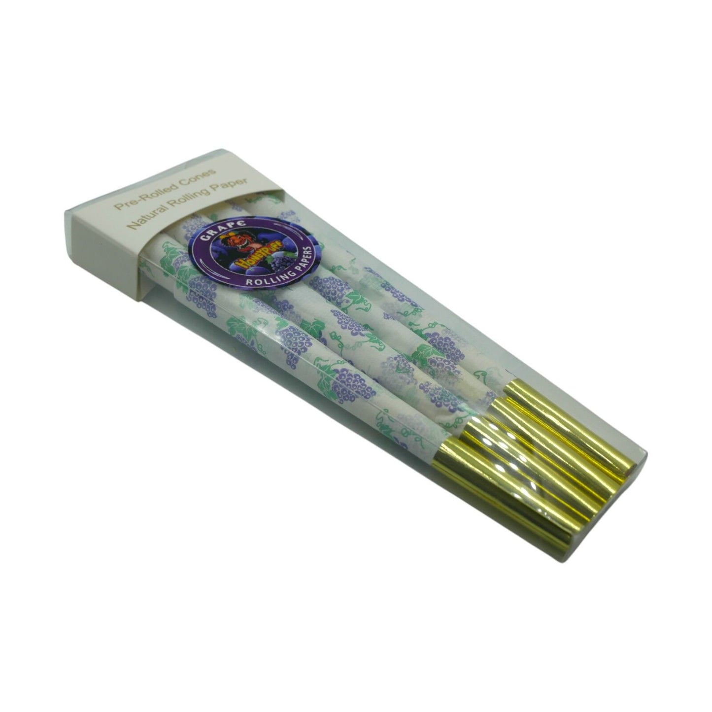 Honeypuff Grape King Size Classic Pre Rolled Cones Rolling Paper - 8 Cones