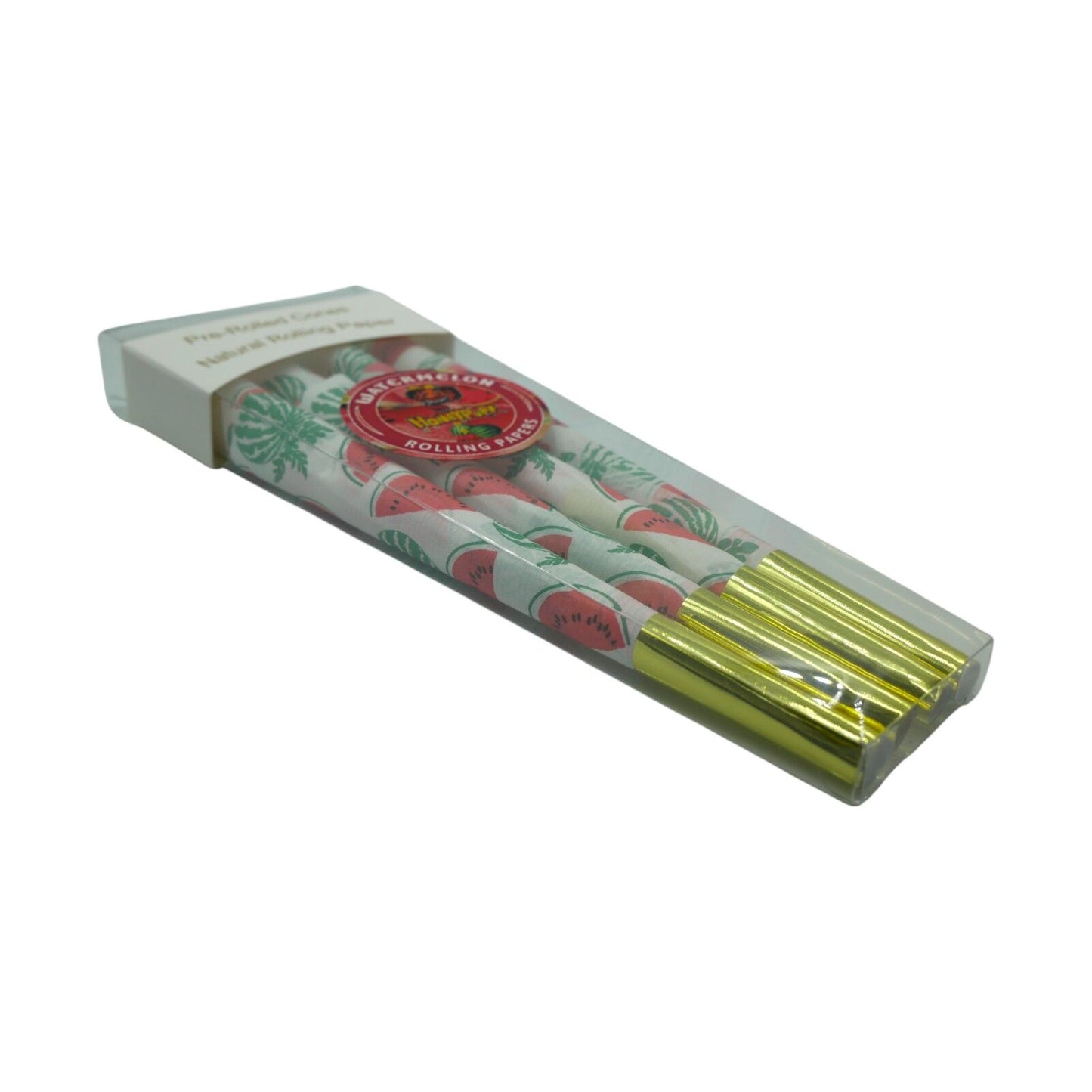 Honeypuff Watermelon King Size Classic Pre Rolled Cones Rolling Paper - 8 Cones