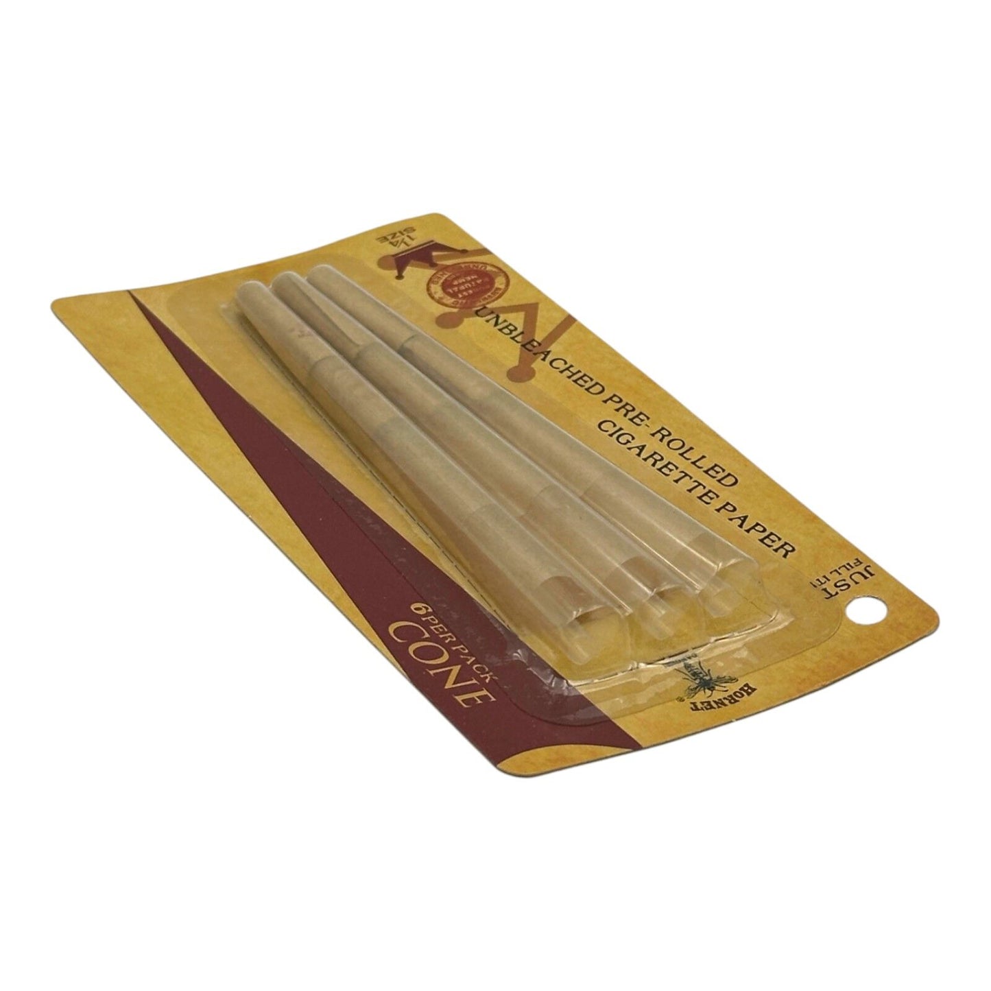 Hornet 6 Pack Unbleached Pre Rolled 1 1/4 Cones