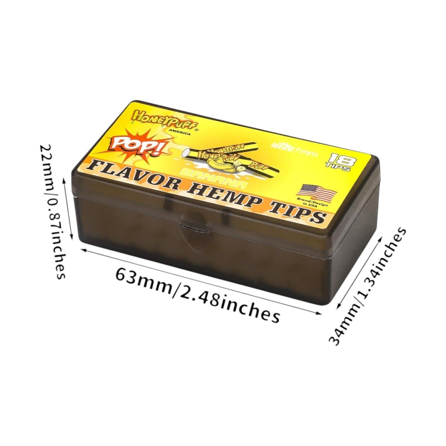 Honeypuff Banana Flavoured Hemp Filter Tips - 18 Tips