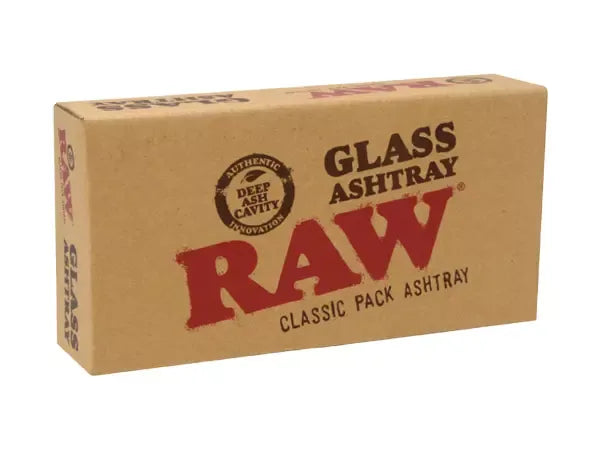 RAW Classic Pack Thick Glass Rectangular Ashtray