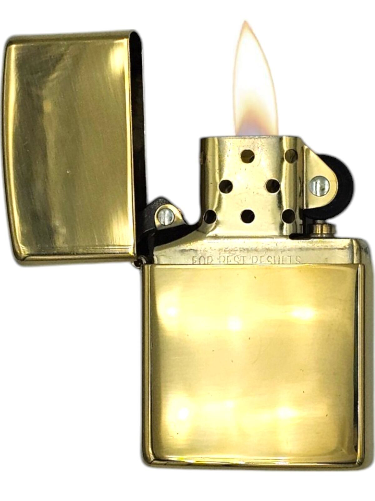 Zippo High Polished Brass Oil Lighter Set