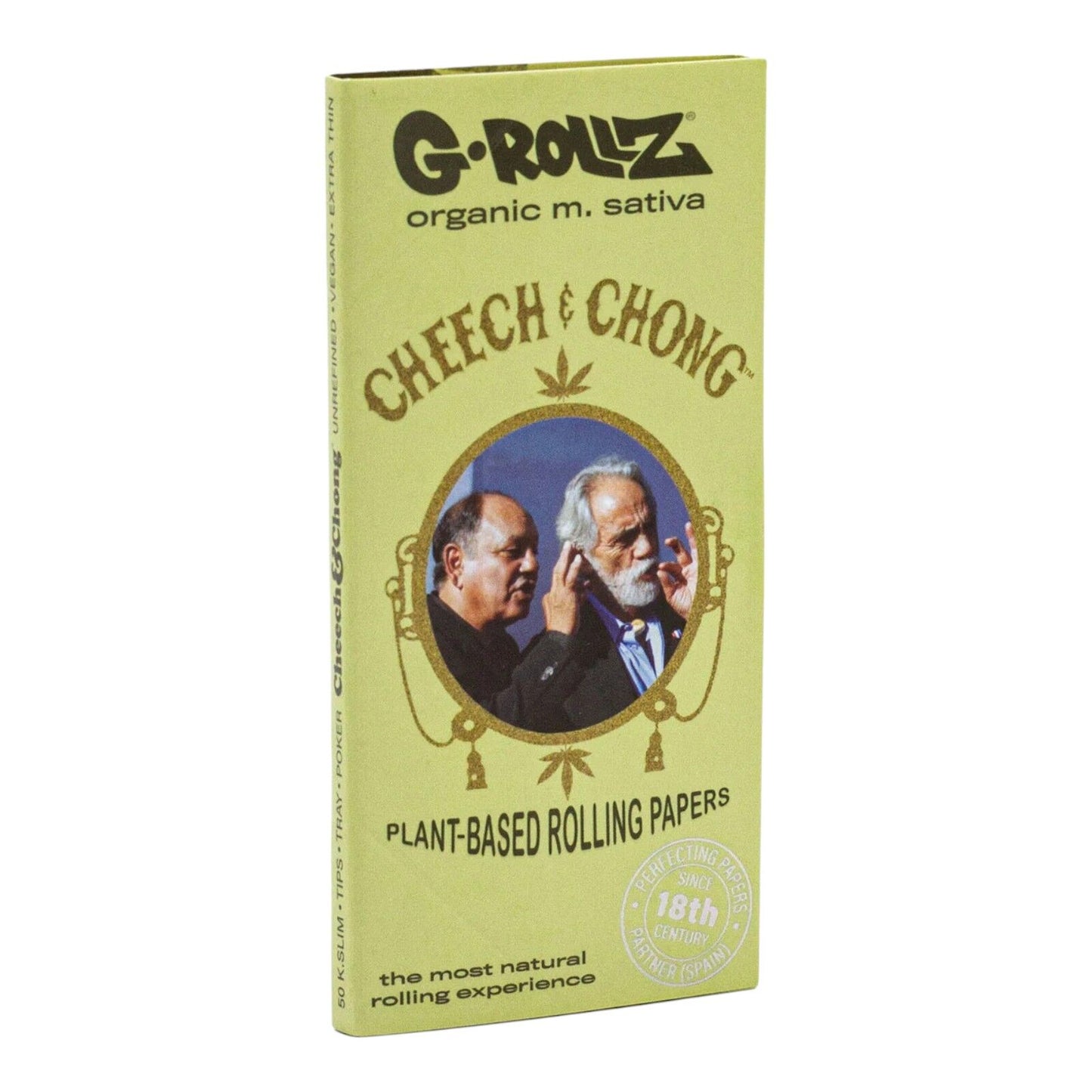 G-Rollz Cheech & Chong King Size Slim Rolling Papers Tips Tray Poker - 50 Leaves