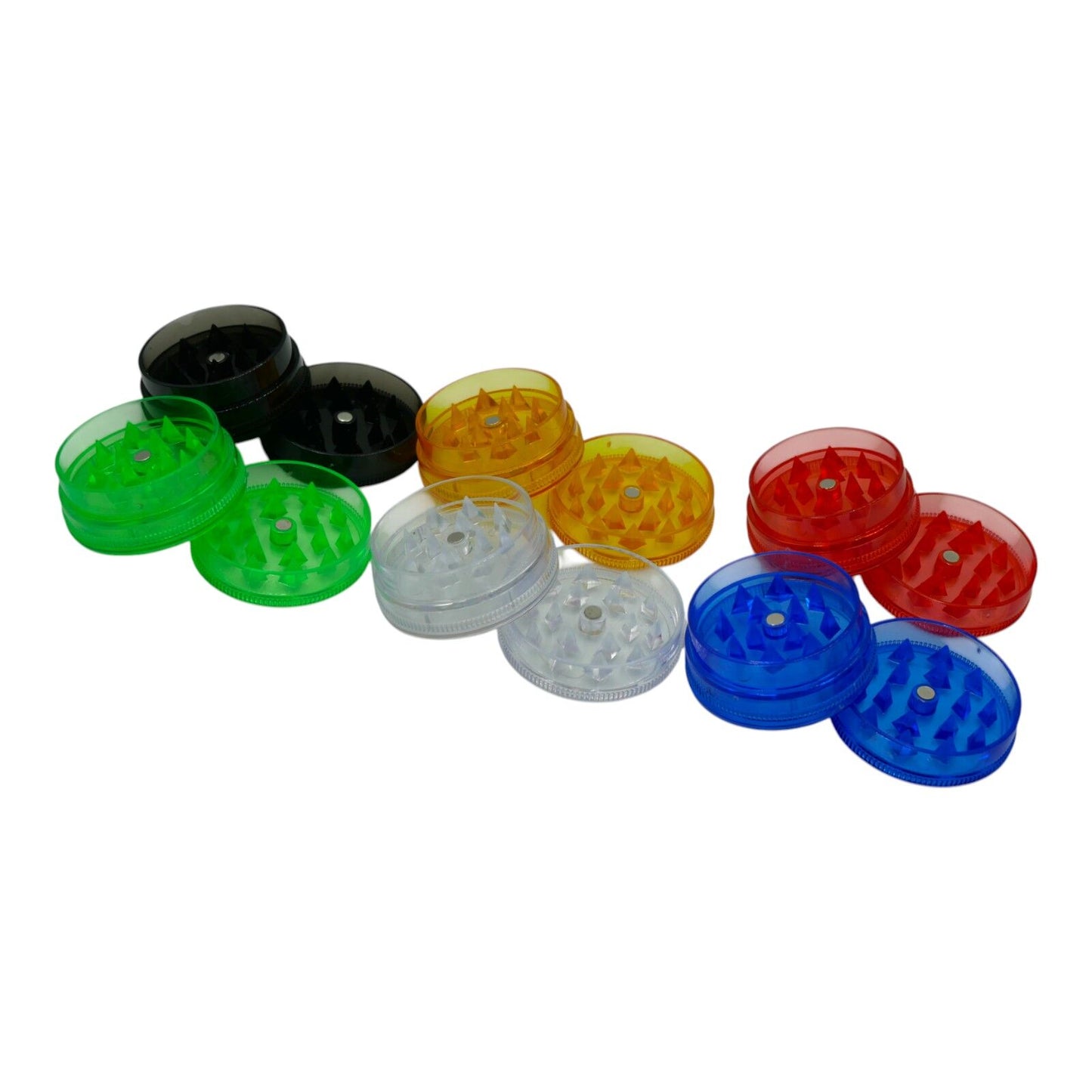 40mm Mini Herb Grinder 2 Layers Smoke Spice Tobacco Plastic Crusher - Assorted