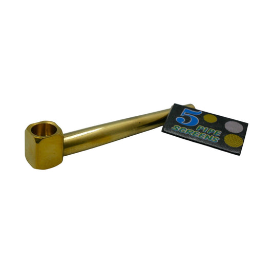 9.5cm Brass Metal Gold Pipe