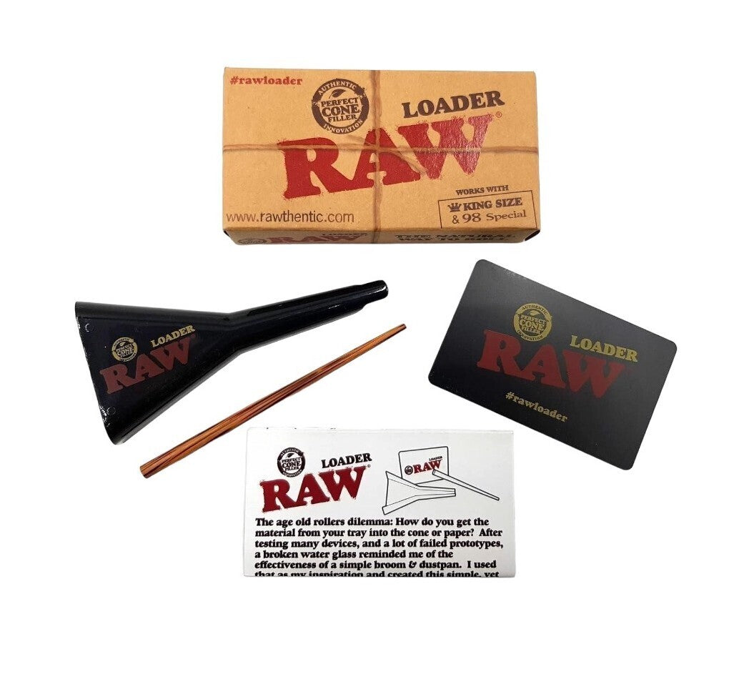 2 x Raw Organic King Size Pre Rolled Cones 32 Pack + Loader