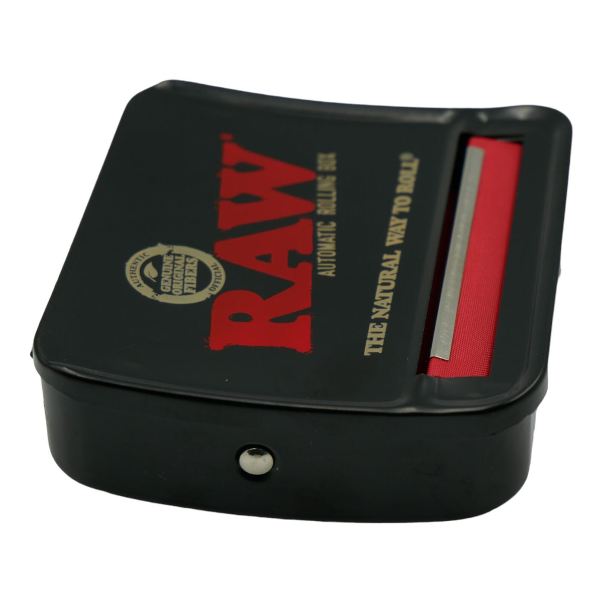Raw Rizzller Box RAW 70mm Single Wide Automatic Metal Rolling Box - Black