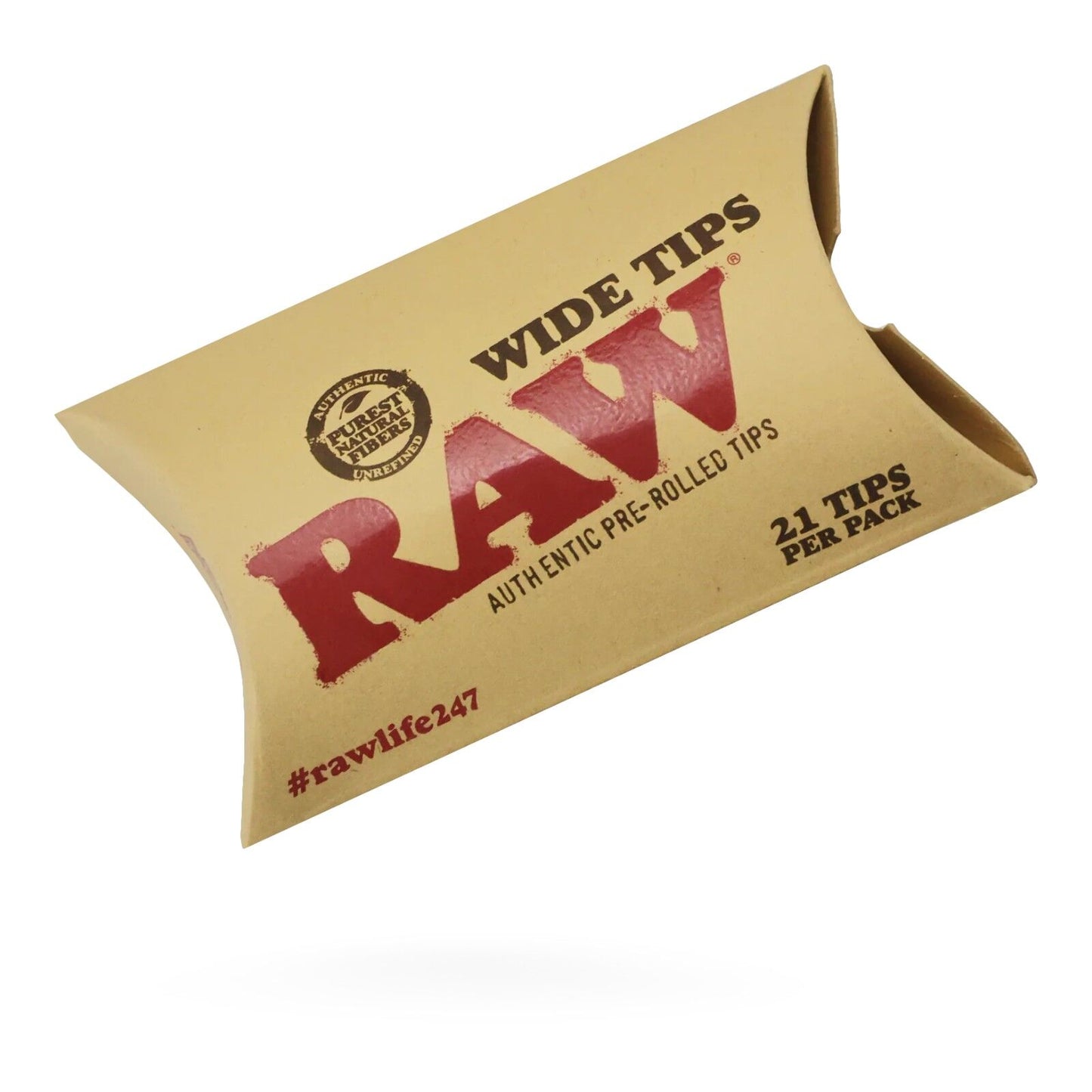 3 x RAW Wide Pre-Rolled Tips Unrefined Filters 63 Tips Total