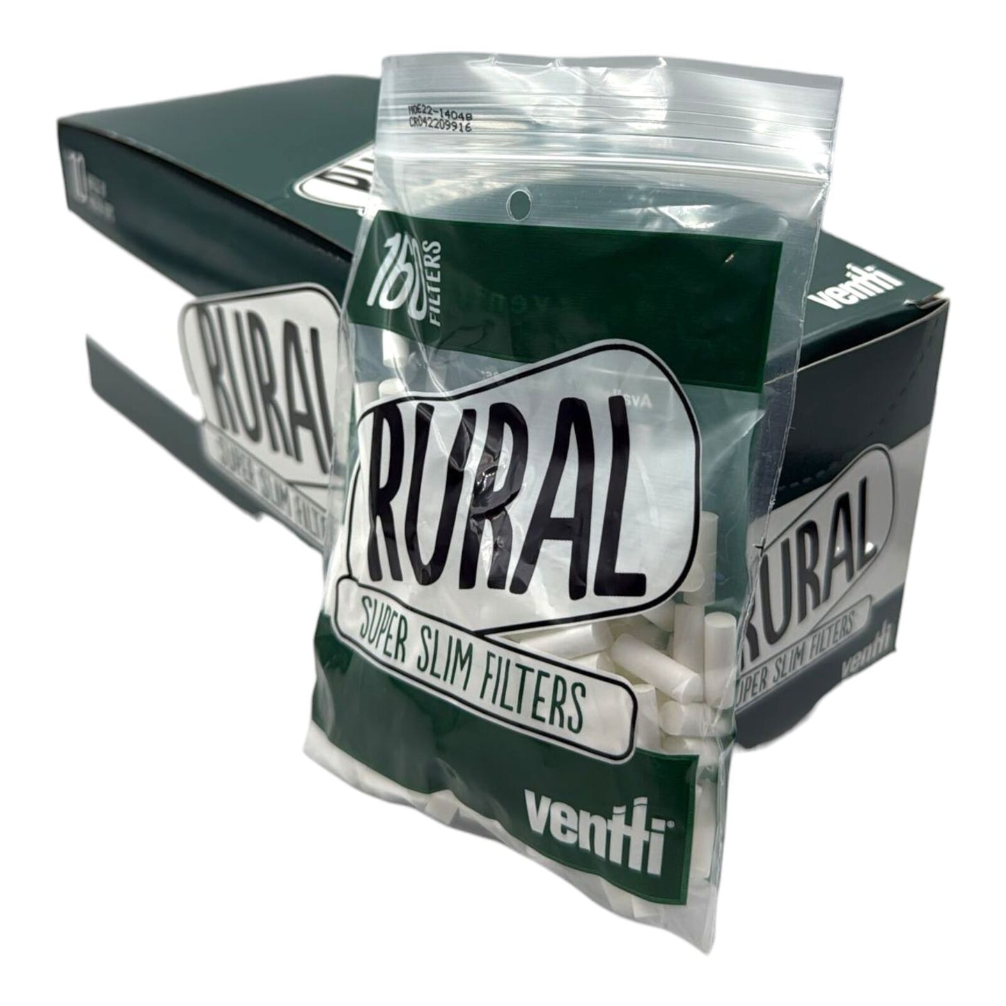 1 X Ventti Rural Super Slim Filters 160 Tips Per Bag