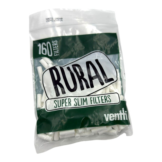 1 X Ventti Rural Super Slim Filters 160 Tips Per Bag