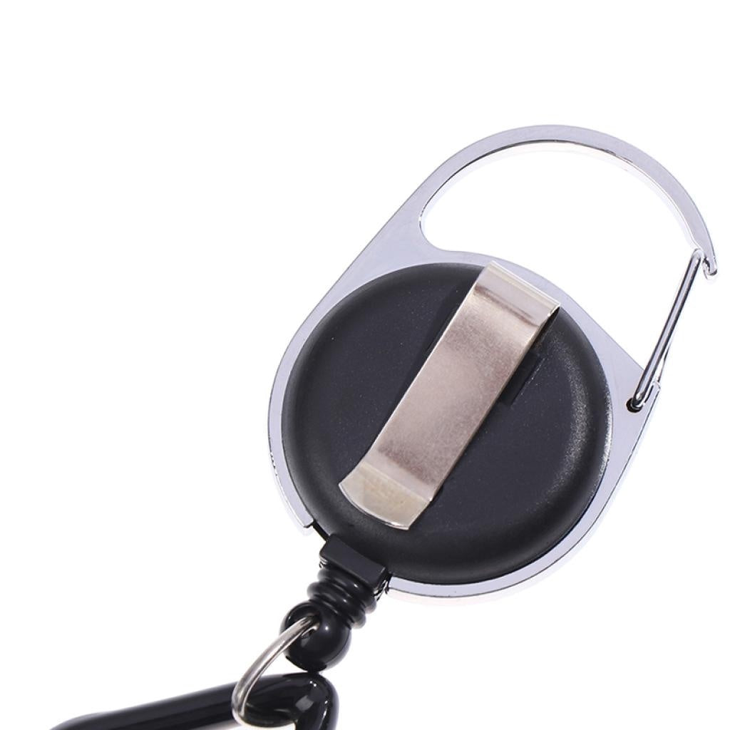 12 Pack Retractable Lighter Holder Clip 60cm Belt Clip Leash Black