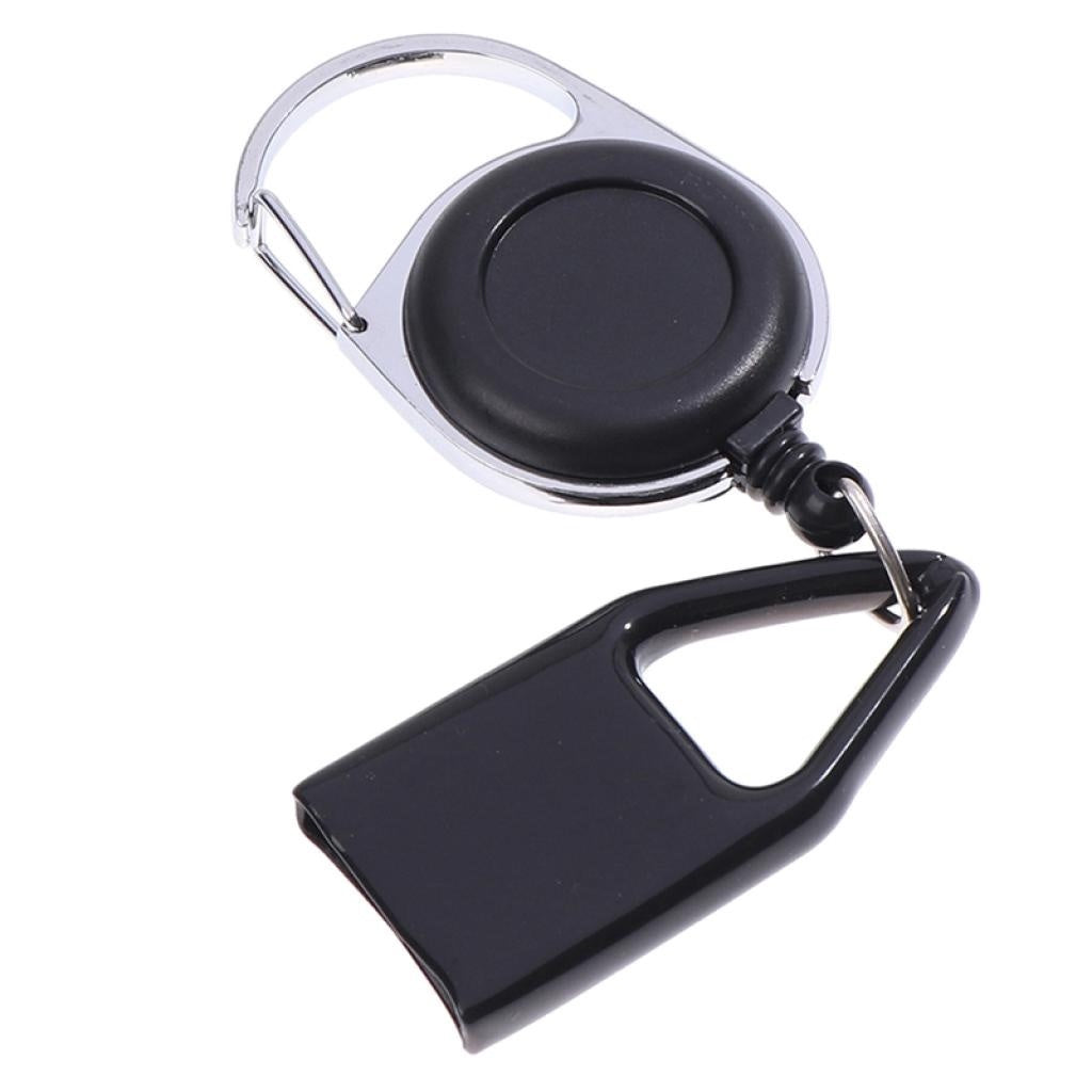 12 Pack Retractable Lighter Holder Clip 60cm Belt Clip Leash Black