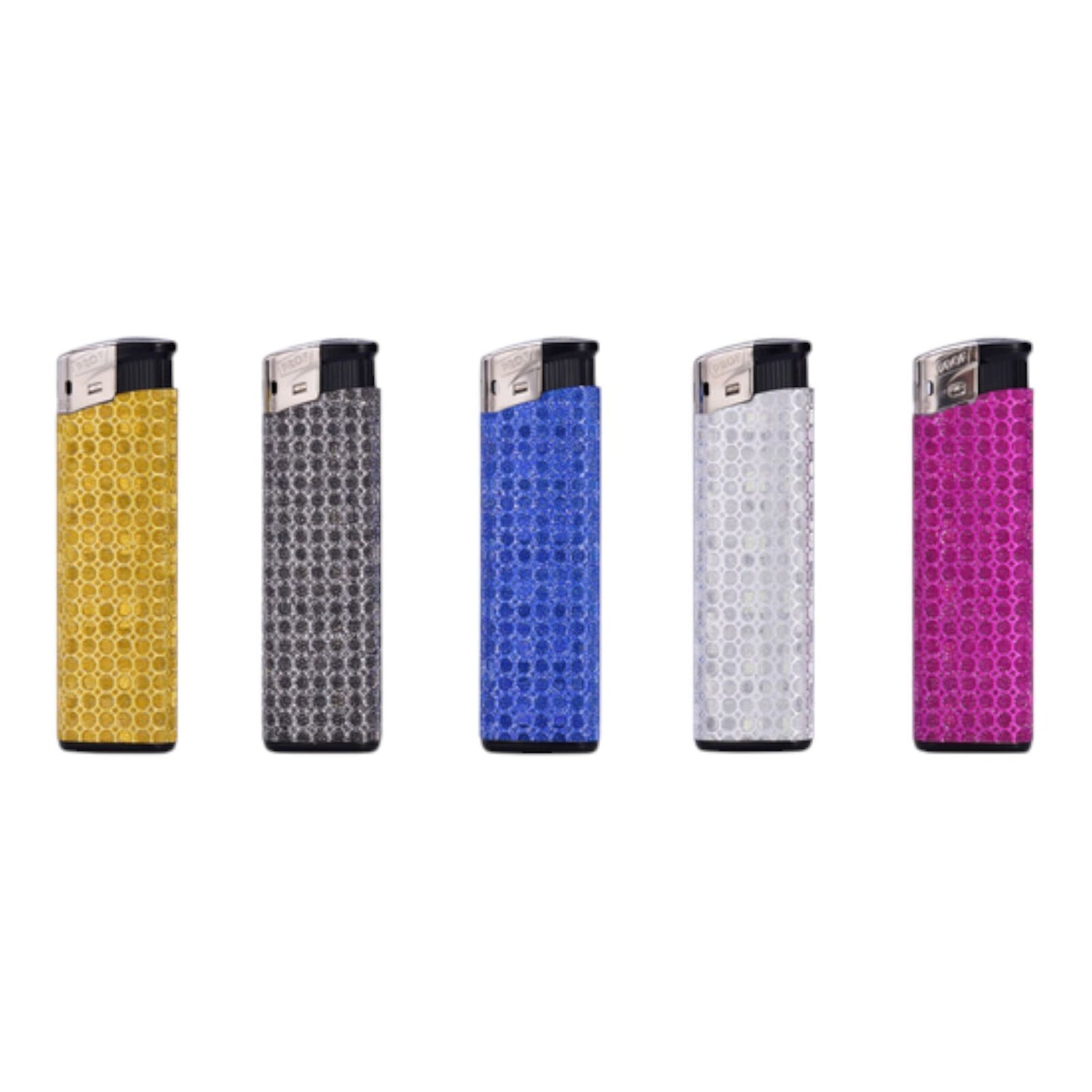 Box of 50 Boom Honeycomb Click Refillable Gas Lighters Assorted Colours