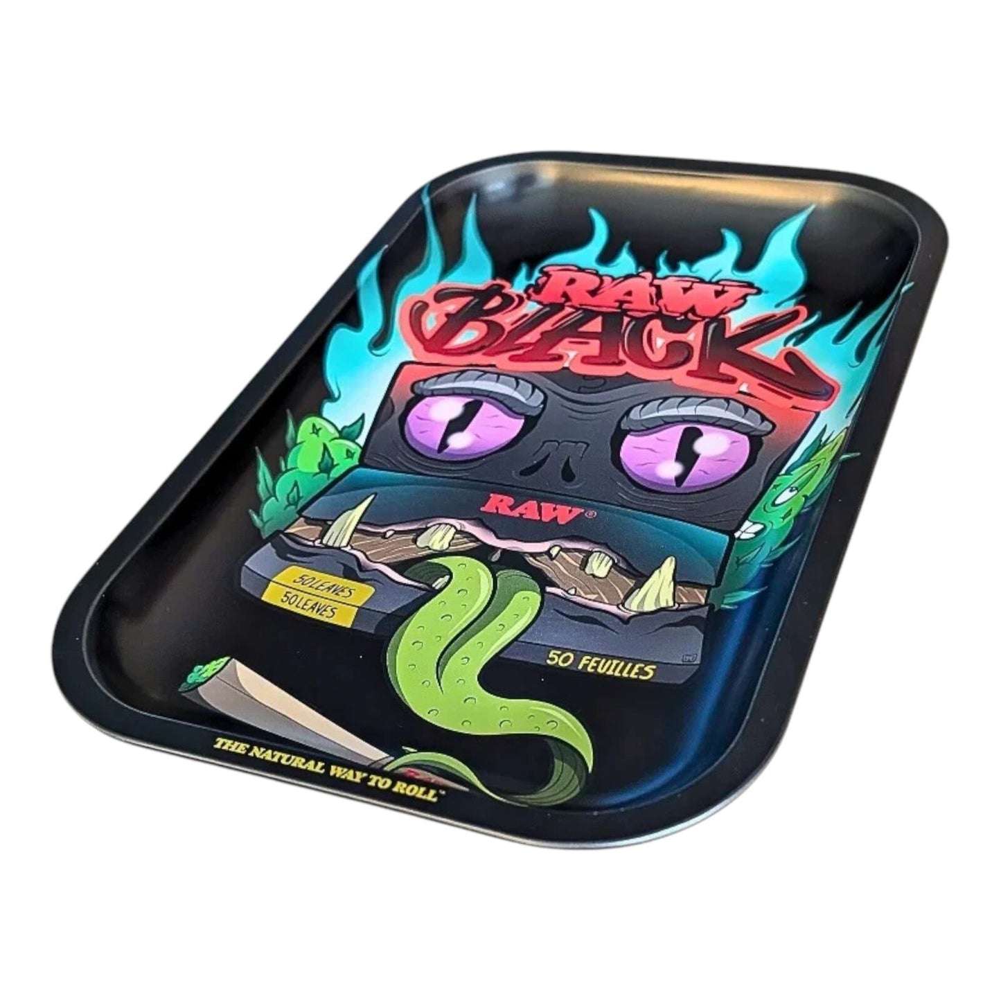 RAW Black Monster Metal Rolling Tray Small 28 x 18 cm Smoking Accessory