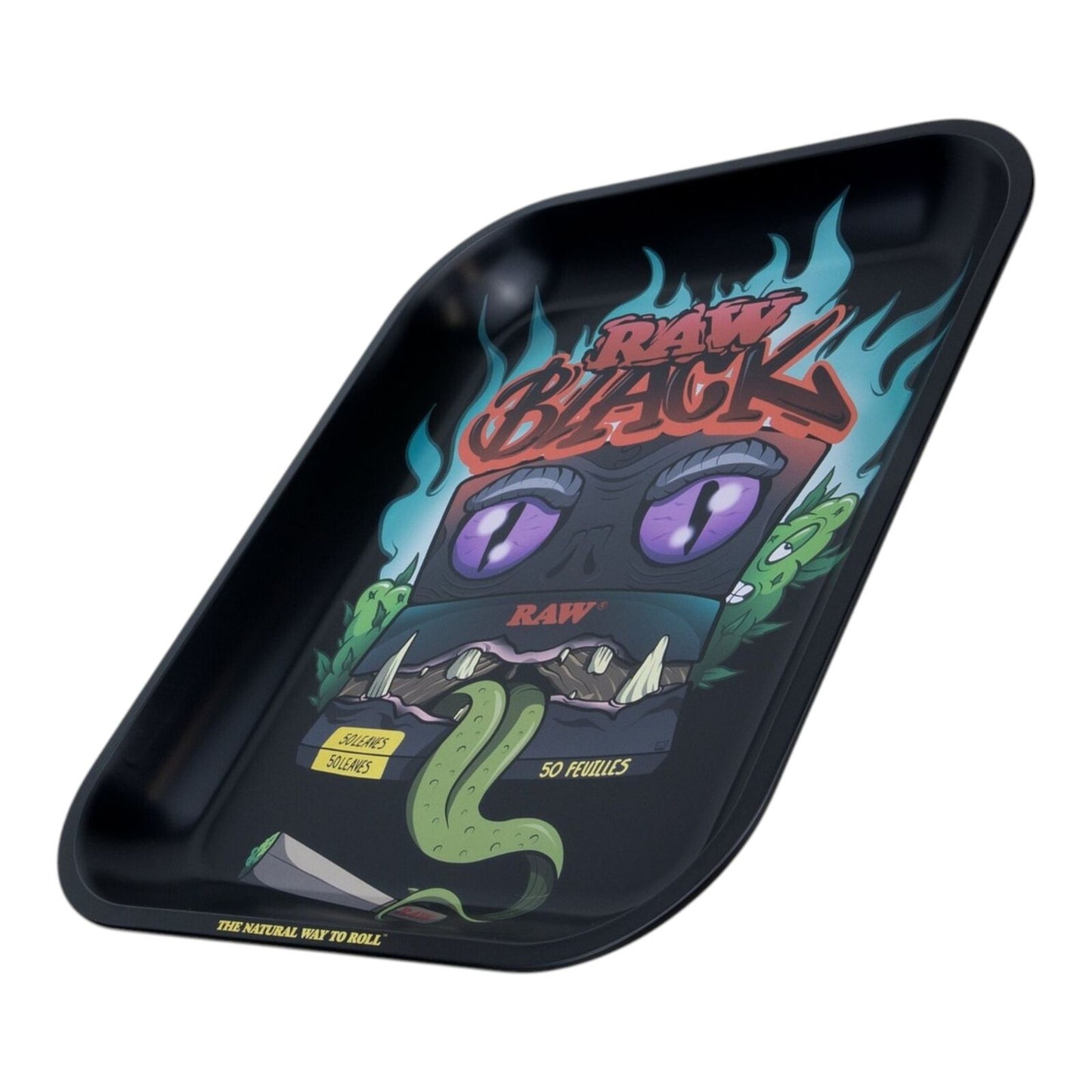 RAW Black Monster Metal Rolling Tray Small 28 x 18 cm Smoking Accessory