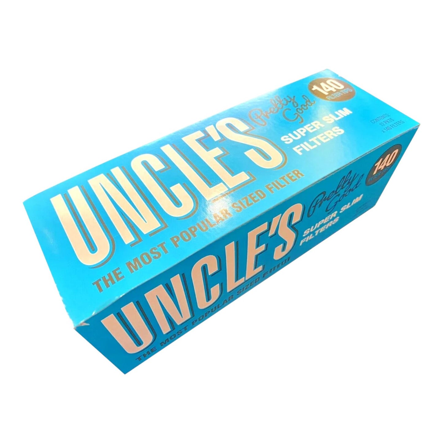 Uncle's Super Slim Filter Tips 140 Count Rolling Tips