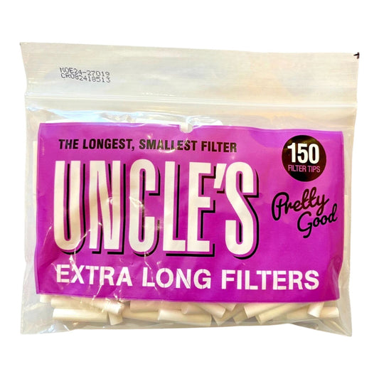 Uncle's Extra Long Filter Tips 150 Count Rolling Tips