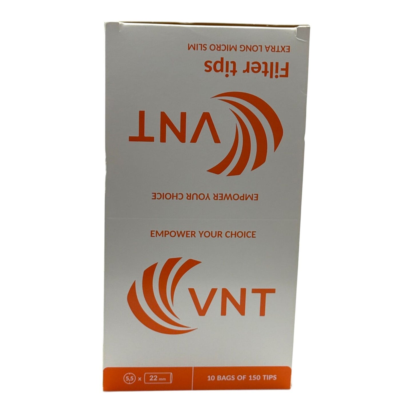 Box of 10 VNT Extra Long Micro Slim White Filter Tips - 1500 Total Tips