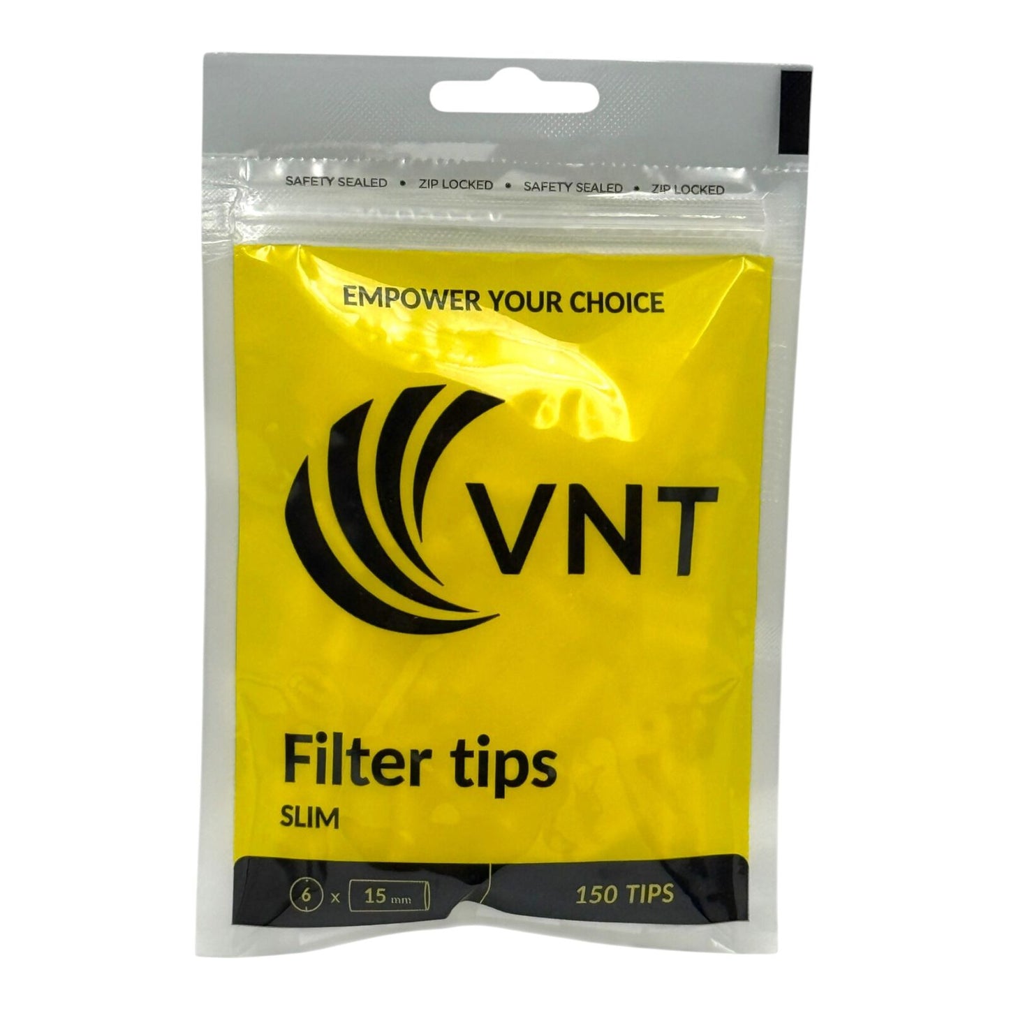 VNT Slim Yellow Filter Tips 150 Count Rolling Tips