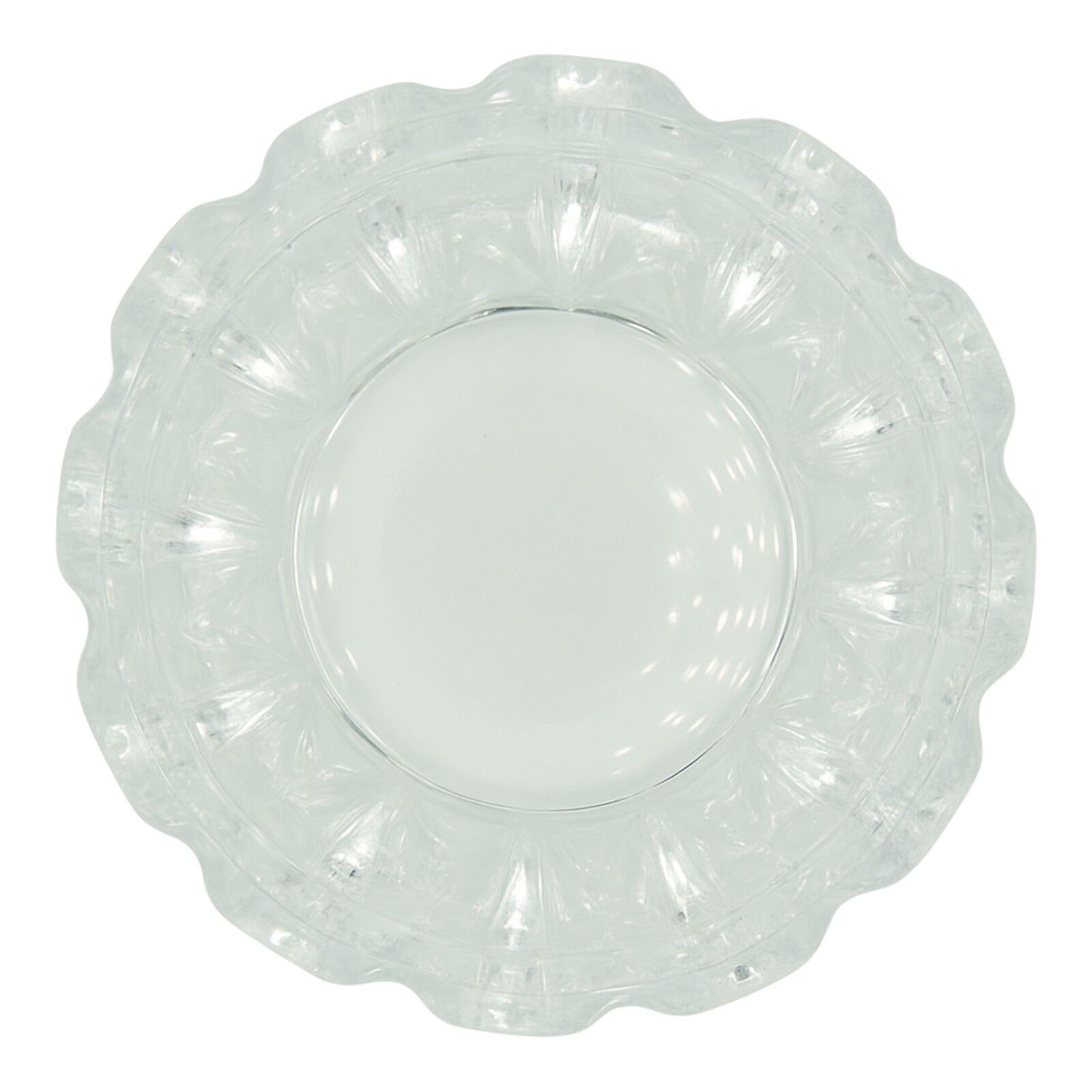 12cm Clear Glass Ashtray Round Crystal Look