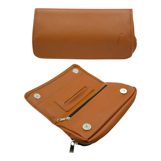 Brown Tobacco Smoking Pipe Bag Cigar Carry Pouch