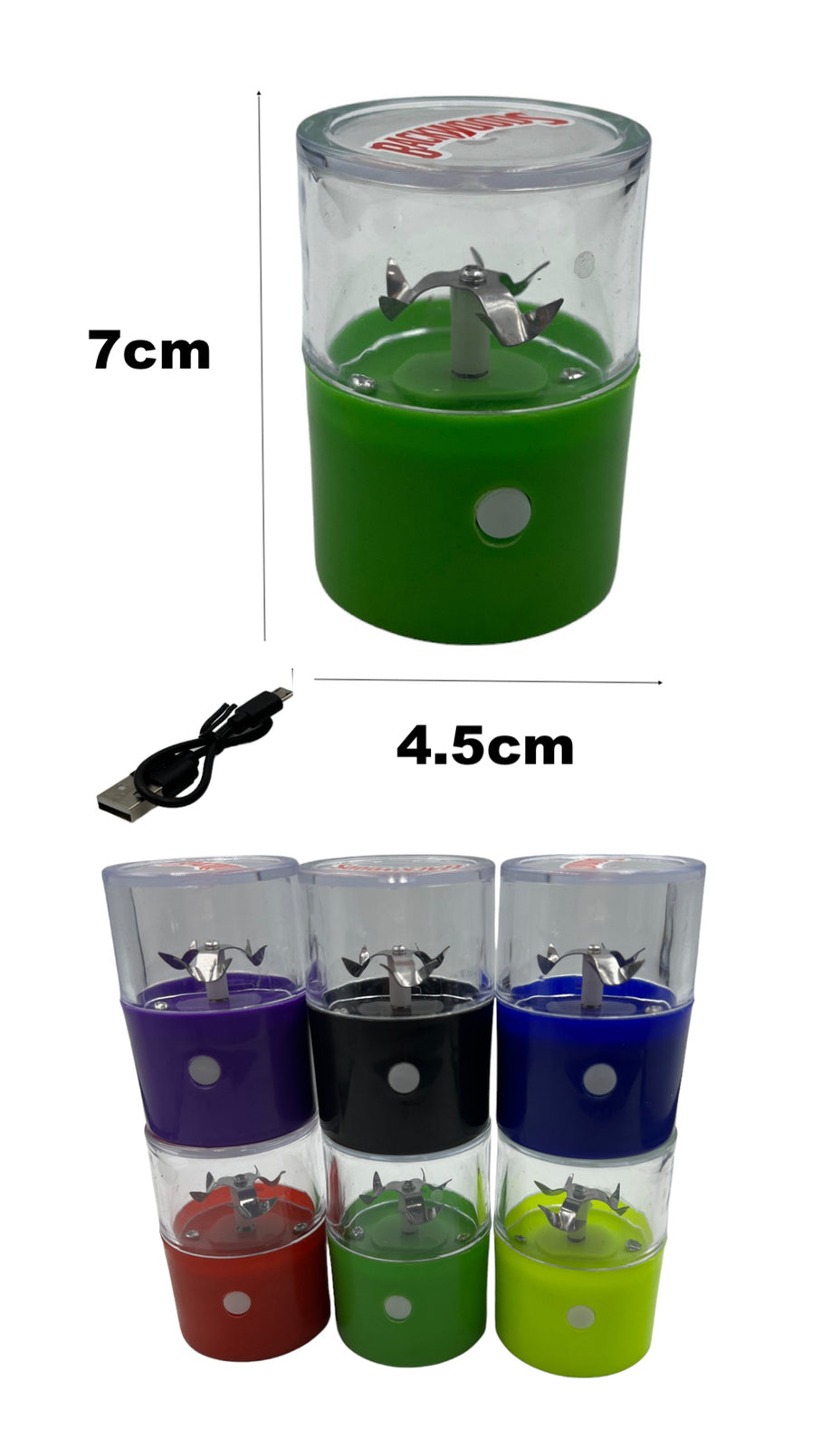 6-Pack USB Rechargeable Electric Herb and Tobacco Grinder