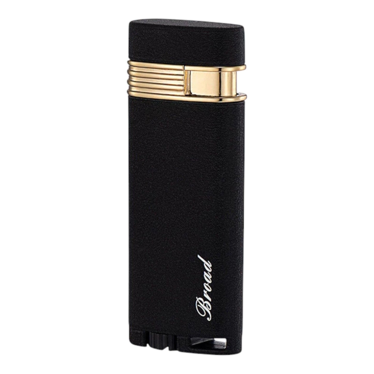 Broad Slim Matte Black Jet Lighter