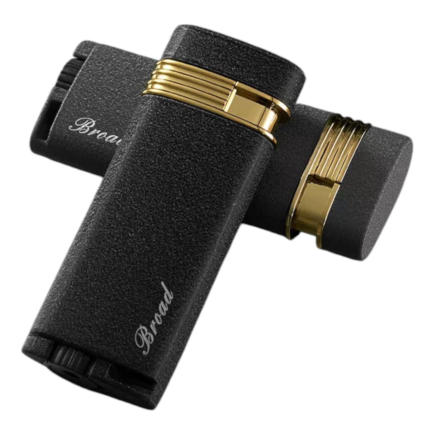 Broad Slim Matte Black Jet Lighter