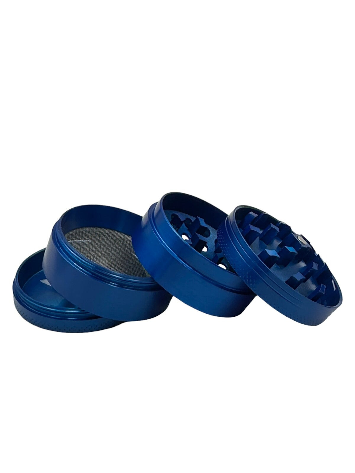 2-Pack 5cm Curved Herb Grinder Blue Black