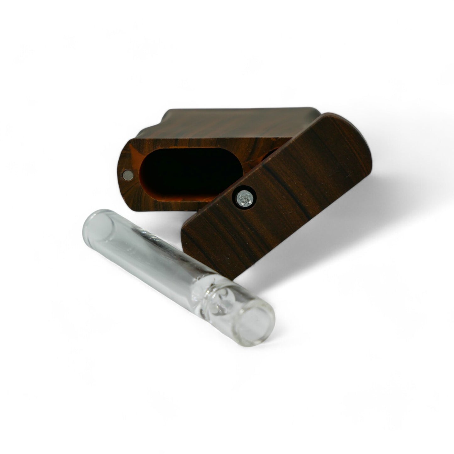 tobacco dugout Wood Dugout with Glass One Hitter and Storage Compartment