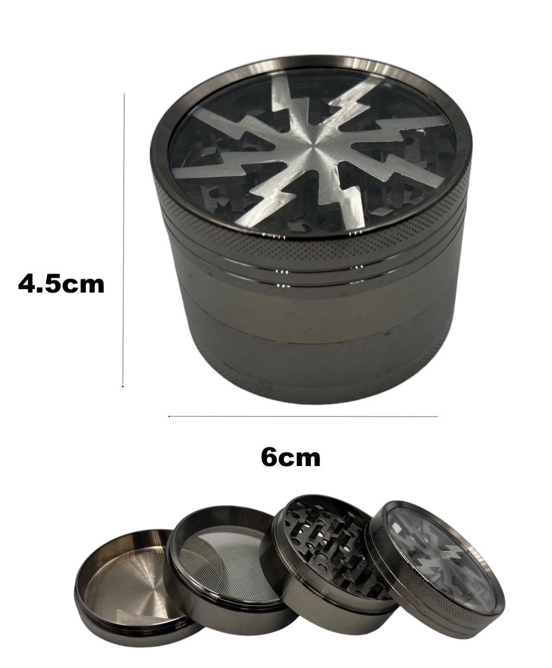 6cm Herb Grinder 4 Layers Metal Crusher
