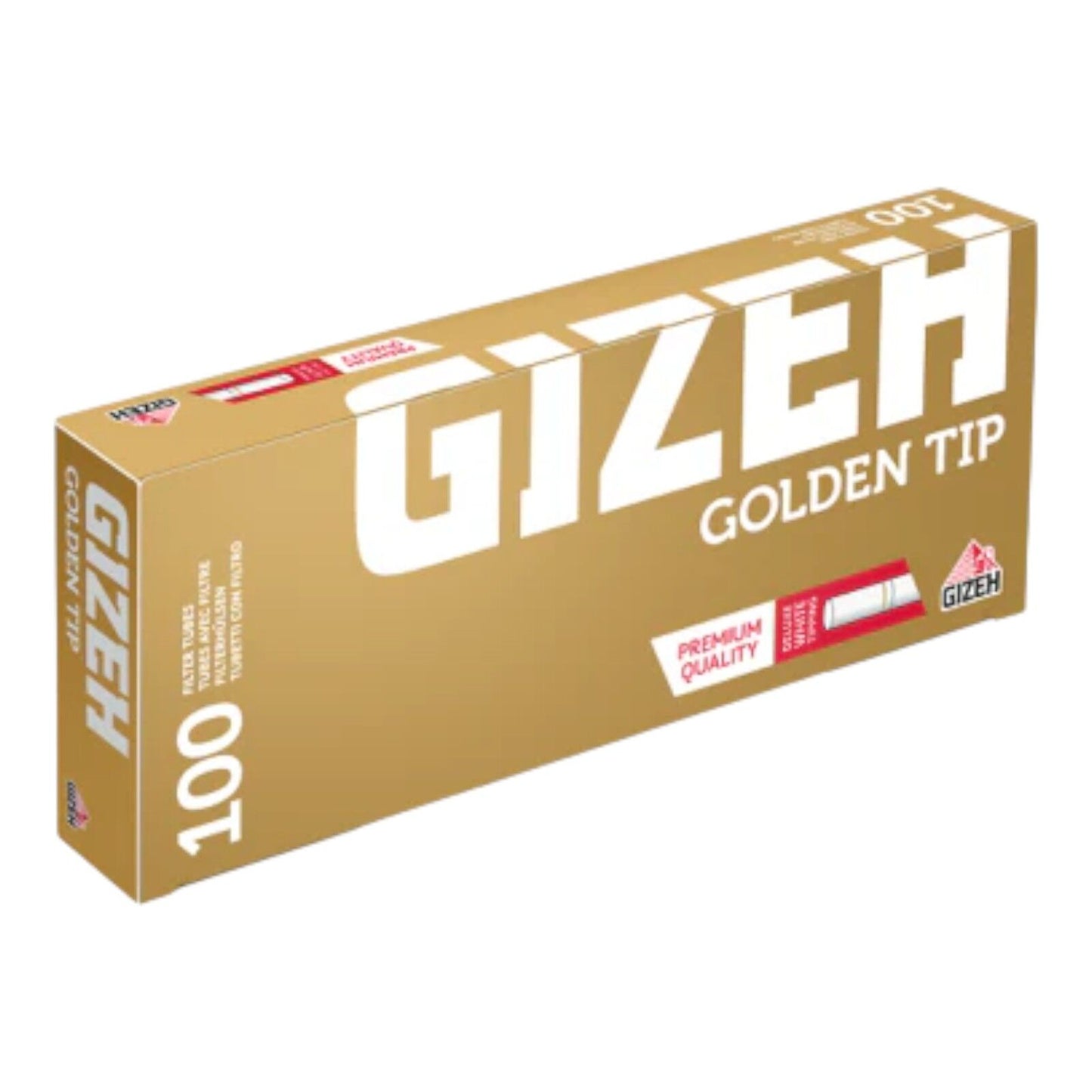 1000x Gizeh Premium Golden Tip Filter Tubes King Size